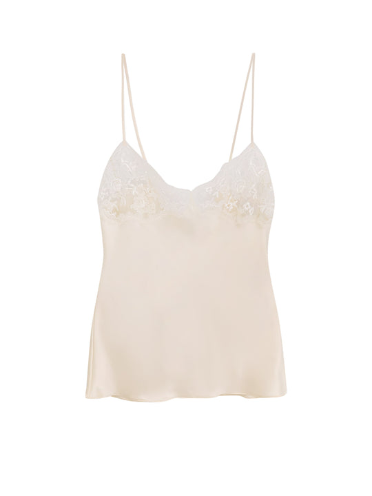 Silk Top With Lace Detail