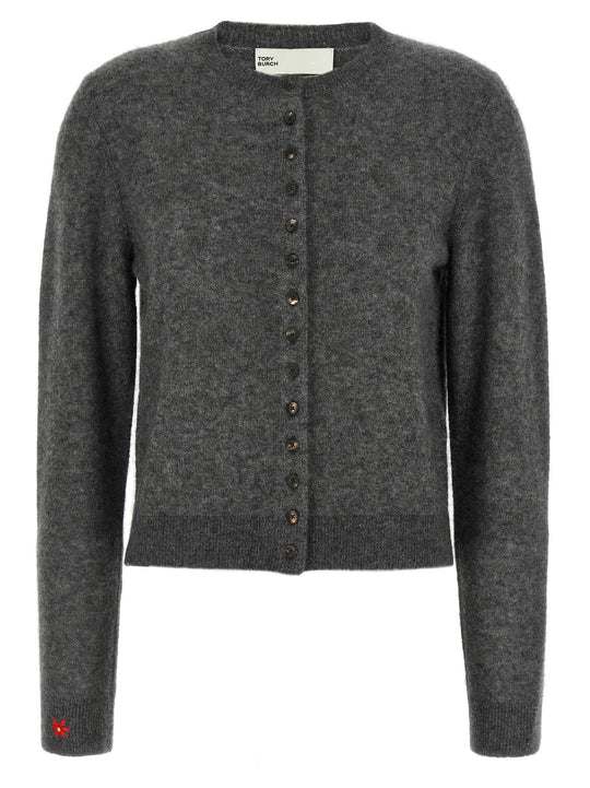 Embroidery Cardigan Sweaters And Cardigans Gray
