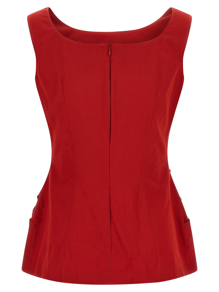 Magda Butrym 05 Tops - Red | a7074a85bf0b54592454f0ff88f3211e27f923d6