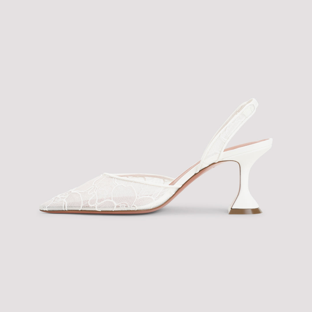 Amina Muaddi Mules - White | e2551fae0604d87bc4b3b7ad8b12555242510e41