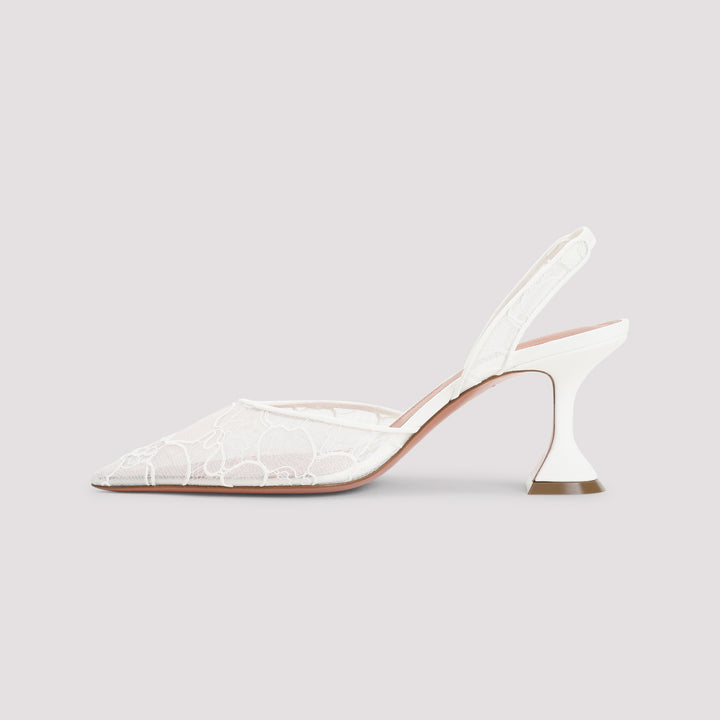 Amina Muaddi Mules - White | e2551fae0604d87bc4b3b7ad8b12555242510e41