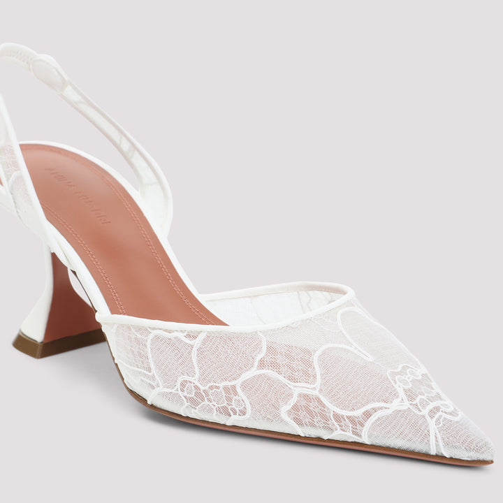 Amina Muaddi Mules - White | 44df0eac13a2adafd30fc277b9a14c286617e1b2
