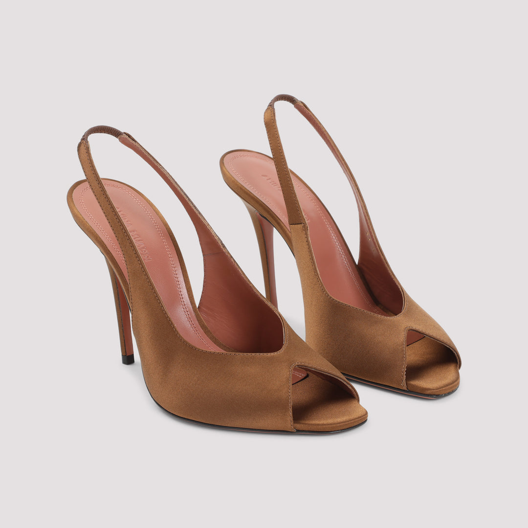 Amina Muaddi Mules - Brown | c8dc9bb529eb707a147f2967d99889aec316037b