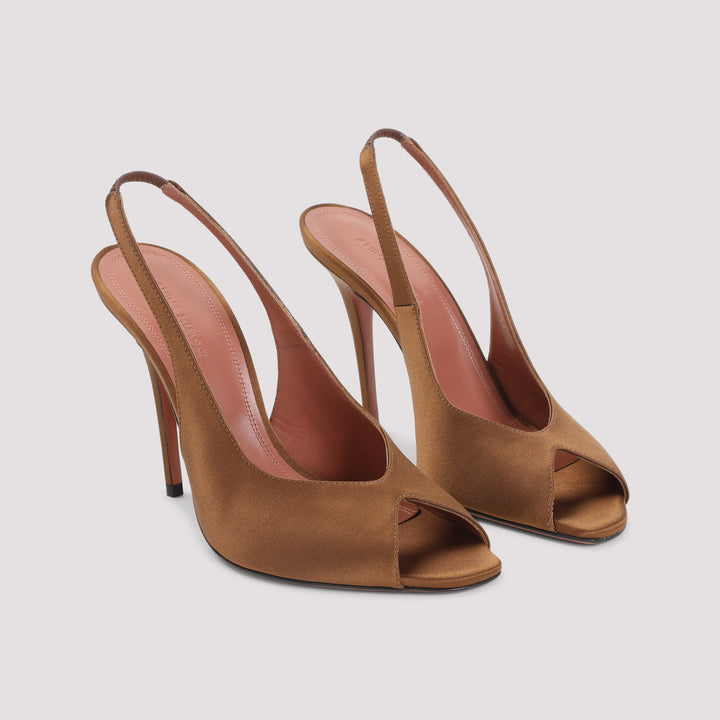 Amina Muaddi Mules - Brown | c8dc9bb529eb707a147f2967d99889aec316037b