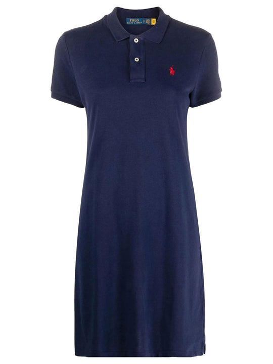 Cotton Mesh Polo Dress