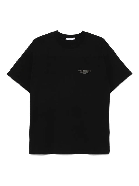 Cotton T-Shirt With Givenchy Stamp Print