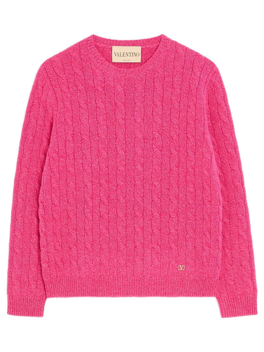 Wool MoulinÉ Cable-Knit Sweater