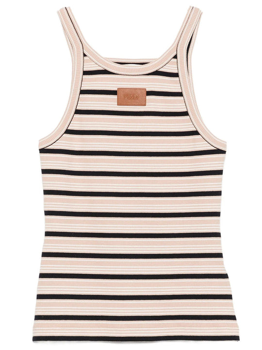 Multicolour Cotton Striped Knit Top
