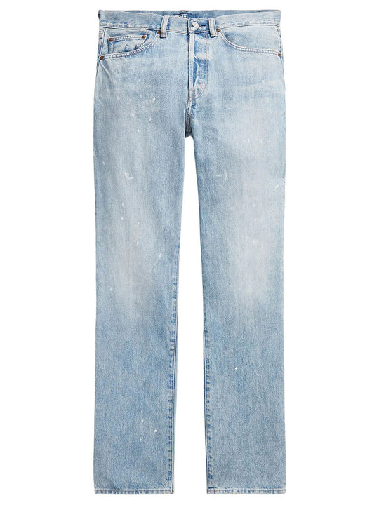 Relaxed Straight-Fit Jeans With Splatter Print