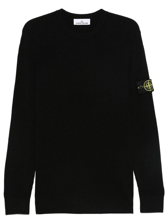 Crewneck Sweater With Ribbed Trims
