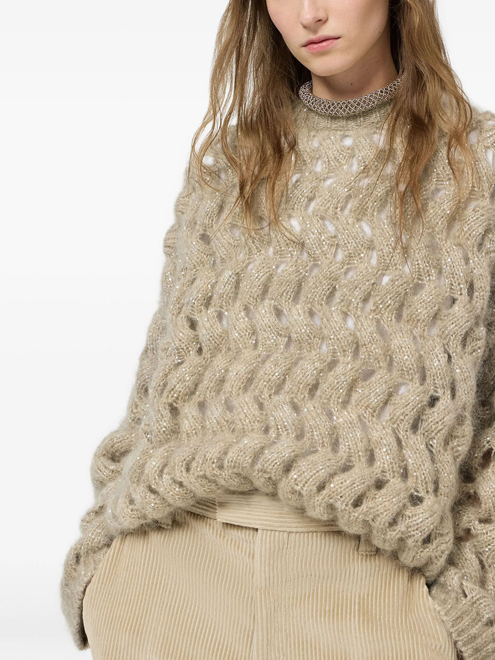 Brunello Cucinelli MAGLIA - Nude & Neutrals | d6ad99d2555ae89ebed9bf1019bc72a469e6f804