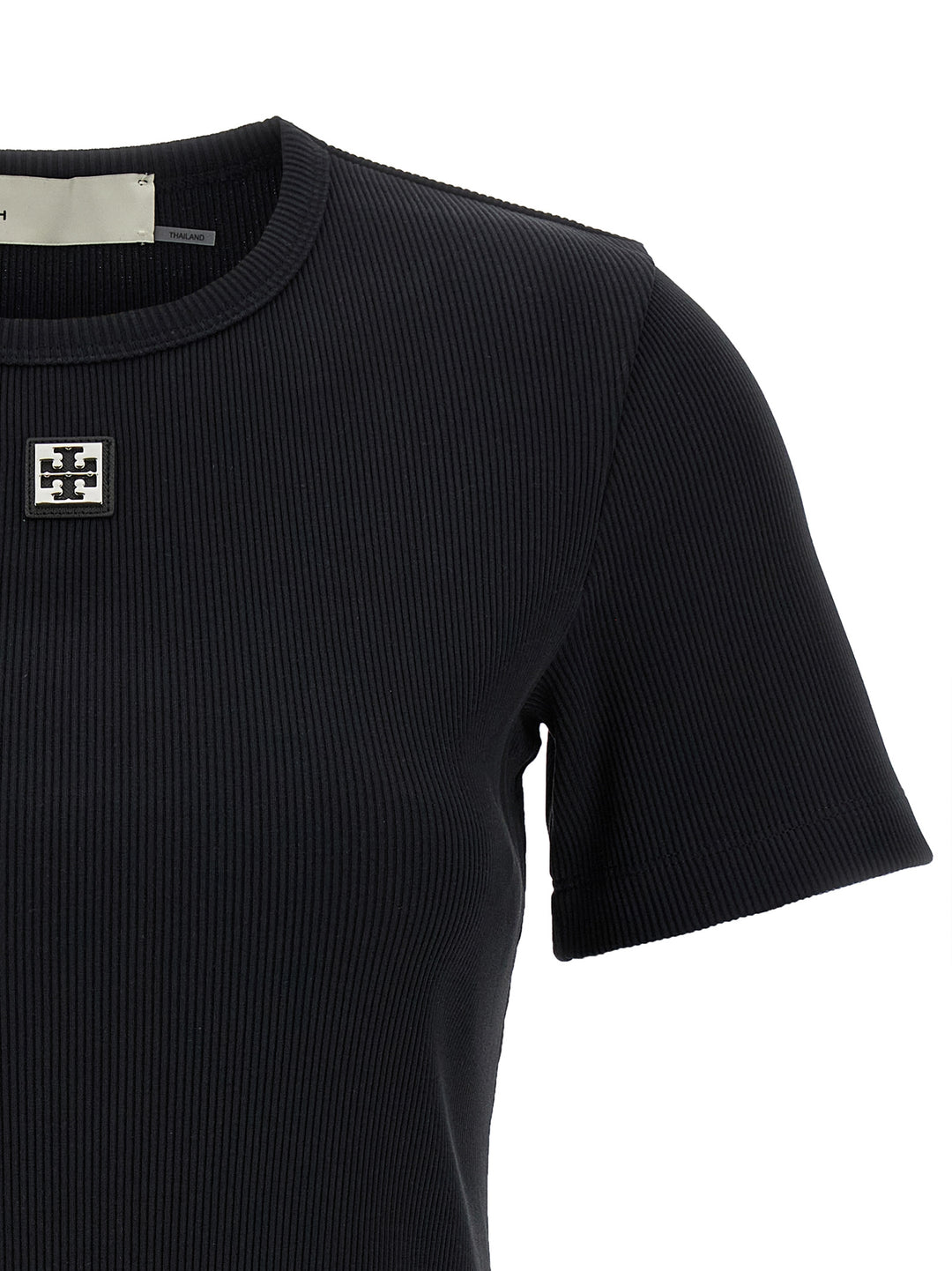 Tory Burch Logo Plaque T-shirt - Black | 0655c59d0806aec00482875ac525bf12b22ad287
