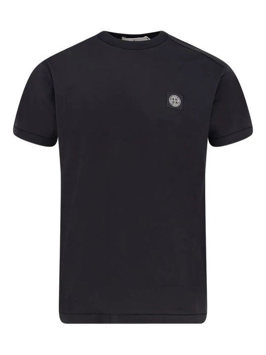 Slim Fit Cotton Jersey T-Shirt With Compass Patch