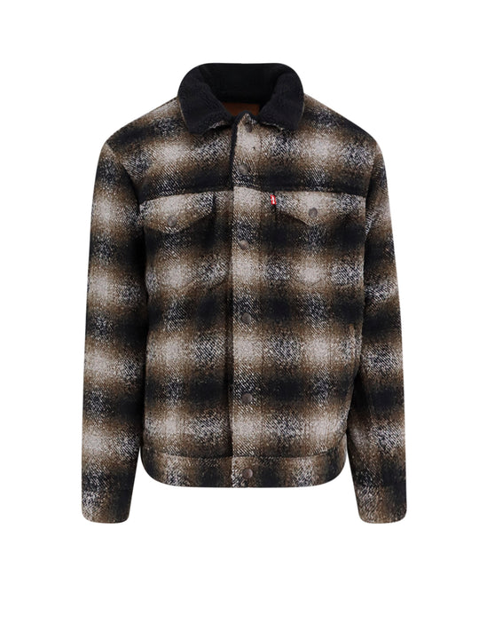 Jacket With Plaid Motif