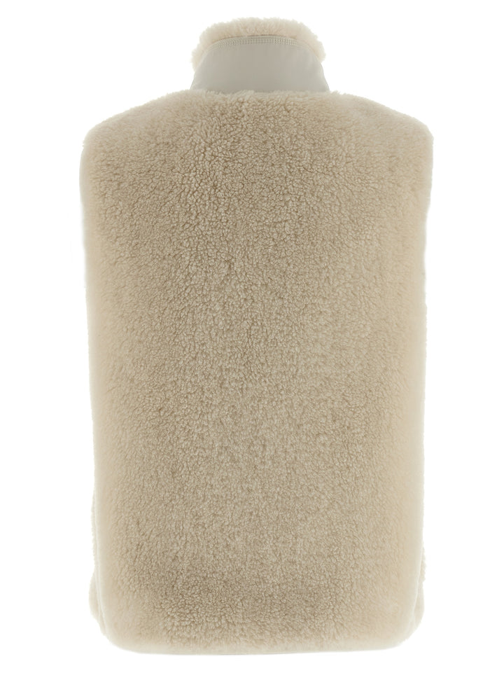 Tory Burch Colorblock Highpile Gilet - White | 014cc5e2452cc4fc63d6363e1f3bb14886d73247