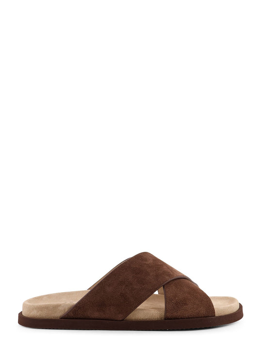 Low Suede Sandals