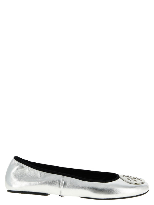 Reva Travel Ballet Flats Silver