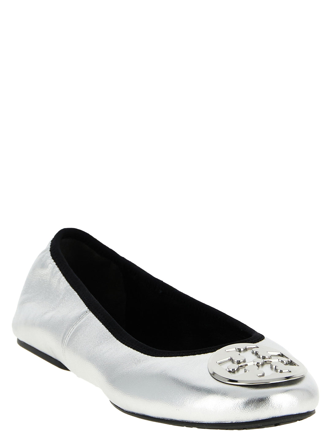 Tory Burch Reva Travel Ballet Flats - Silver | d0fff91b225bc5743ec9200bc9ee24c5c91b378b