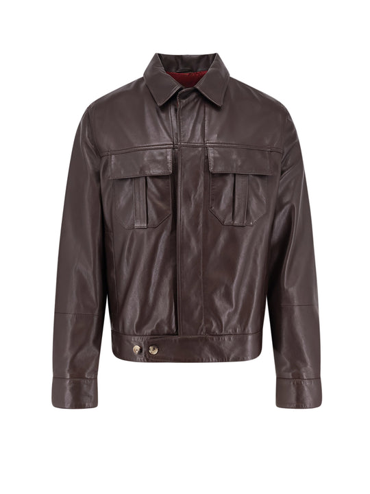 Leather Jacket With Pockets