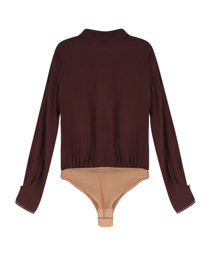 Elisabetta Franchi Shirts - Brown | 2071628c884a3a442c962103f553b10e6f9f0b1d