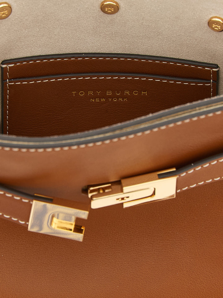 Tory Burch Lee Radziwill Petite Crossbody Bags - Brown | fca4f317f62983a3ae7078ef04207b50bcdc8875