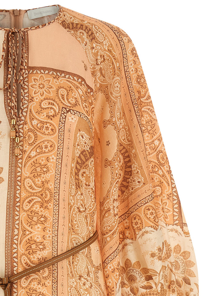 Zimmermann Lucky Tunic Midi Dresses - Pink | 80d87e6d24a8beee43f9817cd0938666b4ce6ead