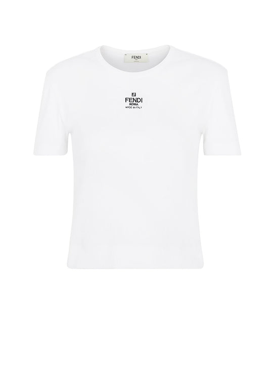 Ribbed Cotton T-Shirt