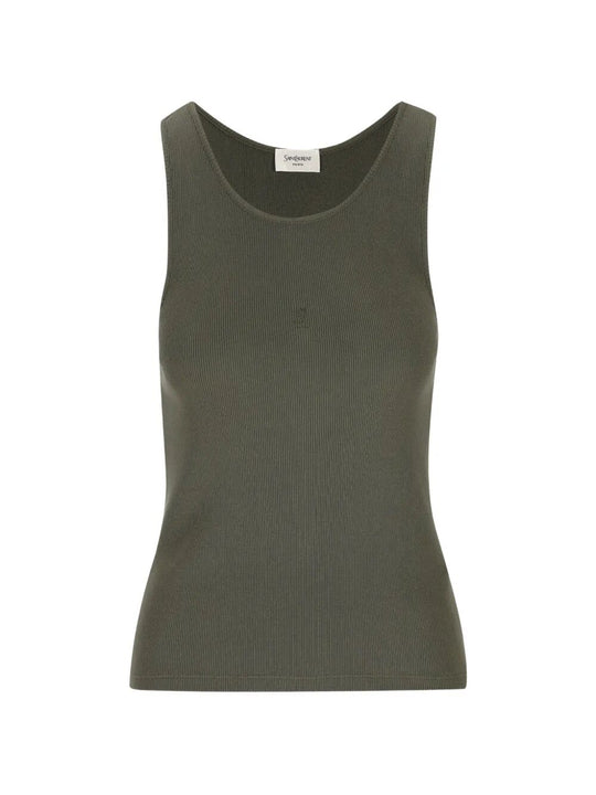 Cassandre Tank Top With Tonal Embroidery