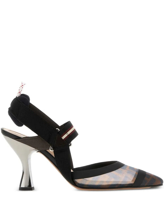 Colibri High Heel Slingback In Multicolor Technical Mesh