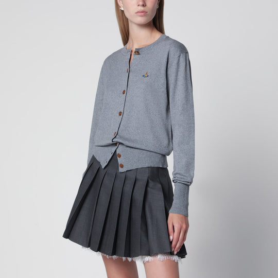 Bea Cotton And Cashmere Cardigan In Dark Grey