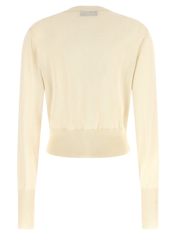 Vivienne Westwood Bea Cropped Sweaters and Cardigans - White | 28f37abf4ff79b6eed520b6c0129c1c56200e1d3