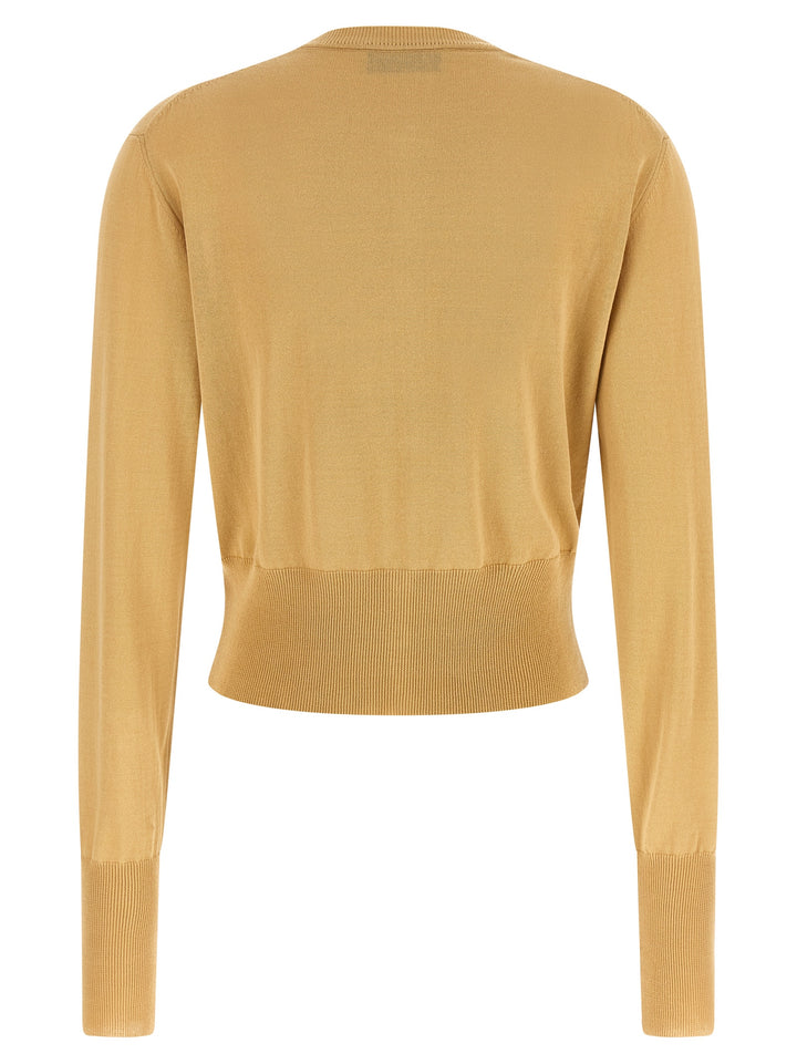 Vivienne Westwood Bea Cropped Sweaters and Cardigans - Beige | 43b5ad9ae99c68f81c4efc7e677fdc0cd2cddeff
