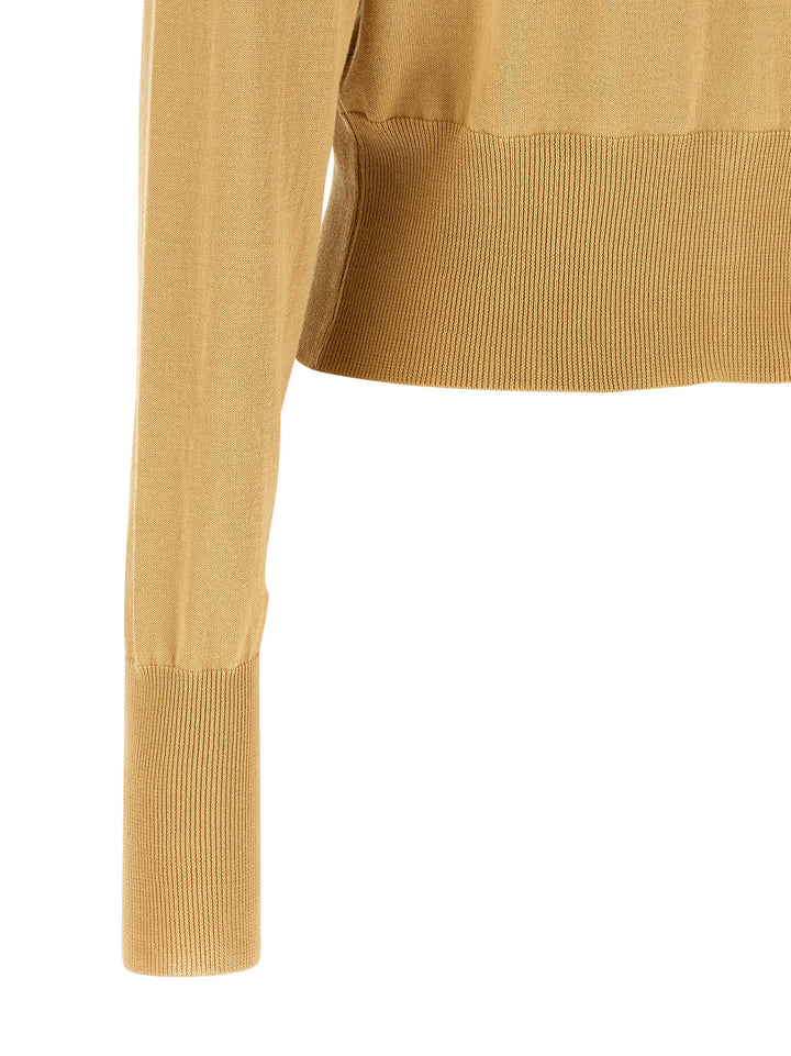 Vivienne Westwood Bea Cropped Sweaters and Cardigans - Beige | 3976df570fcd02a7ed569d476e849b280fb50320