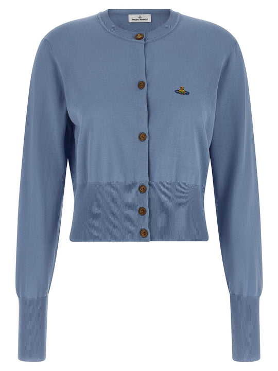 Bea Cropped Sweaters And Cardigans Light Blue