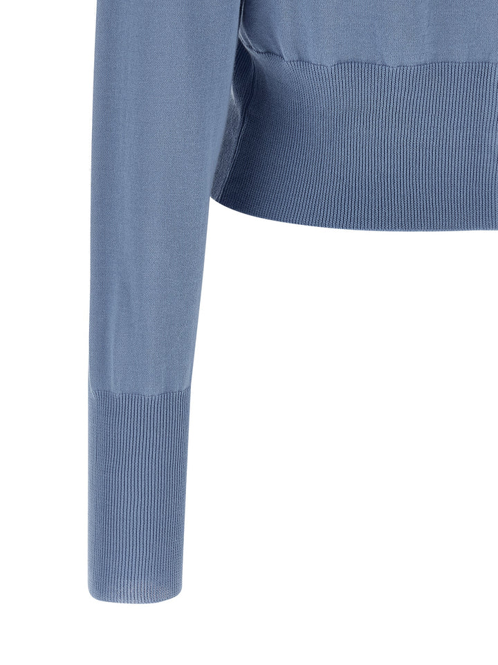 Vivienne Westwood Bea Cropped Sweaters and Cardigans - Light Blue | f643728b2fee11b6604c6babfd23ace43961c9ea