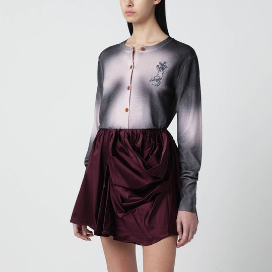 Pink/Black Dégradé-Effect Cardigan