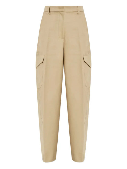 Cotton And Wool Cocoon Trousers With Pockets