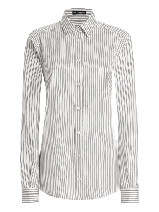 Silk Shirt With Striped Print