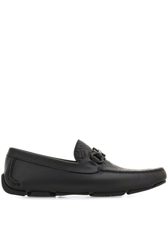 Embossed Gancini Monogram Driving Loafers