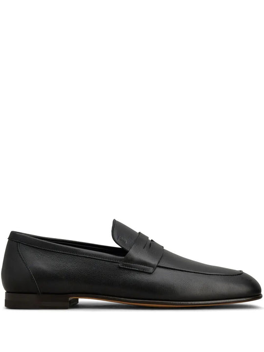 Deconstructed Leather Loafers