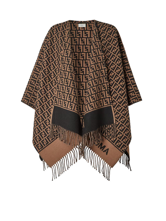 Ff Virgin Wool And Cashmere Poncho