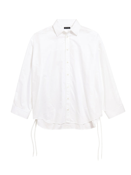 Lace-Up Cotton Shirt