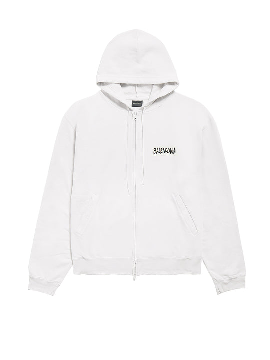Over Zip-Up Hoodie Cotton Sweatshirt