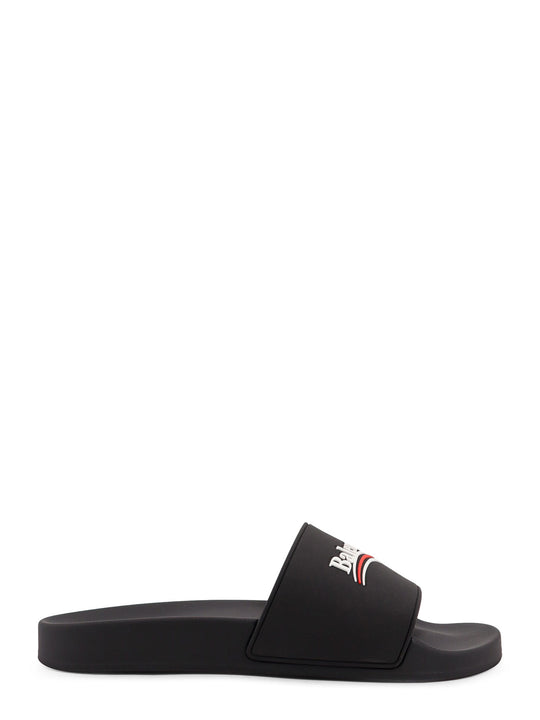 Rubber Pool Sandals With Logo On The Front