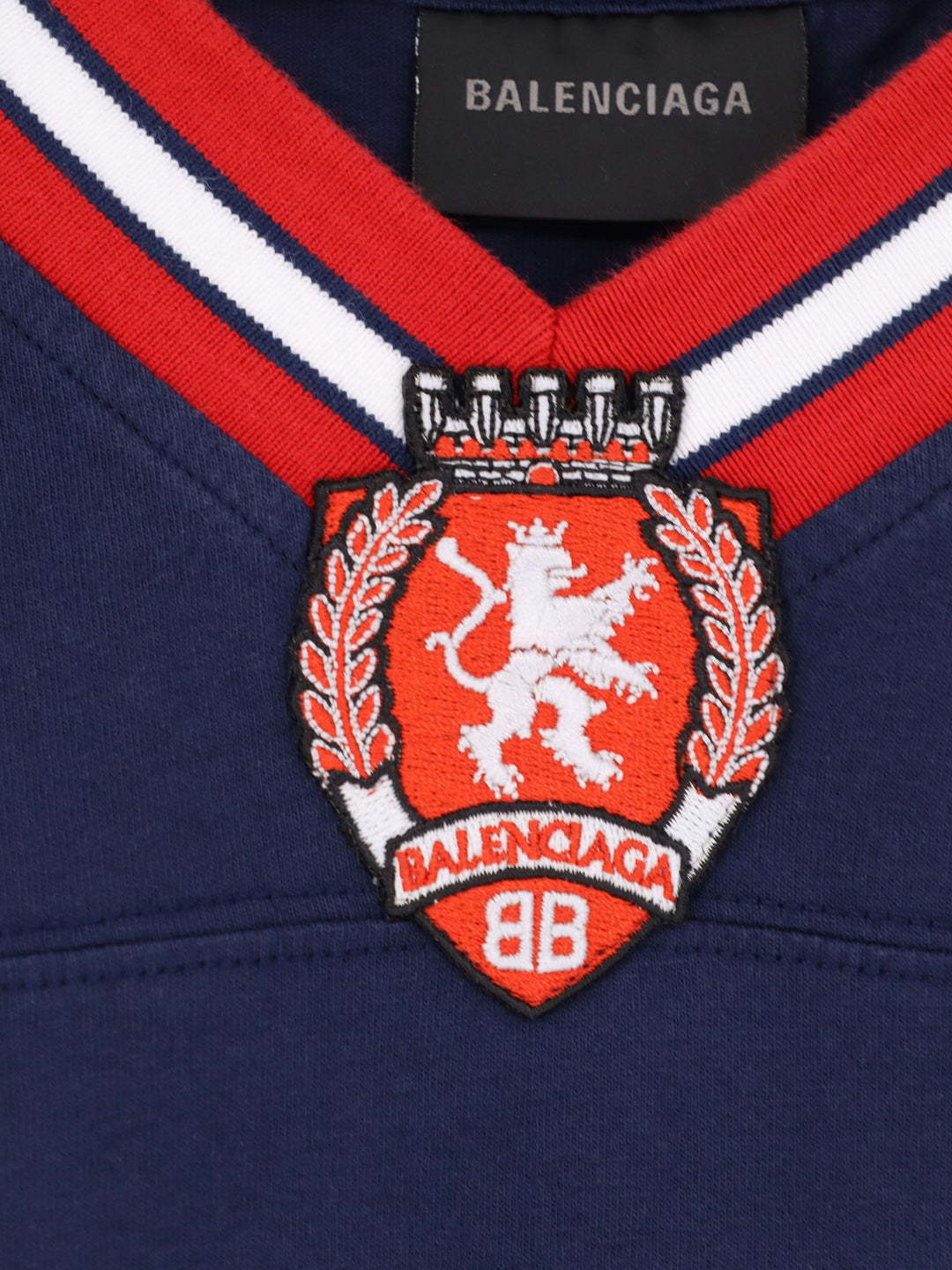 Balenciaga T-shirts and Polos - DARK NAVY/RED | 13c40006ad8a4bb5ae3bafc10d82ae7d1abf0588