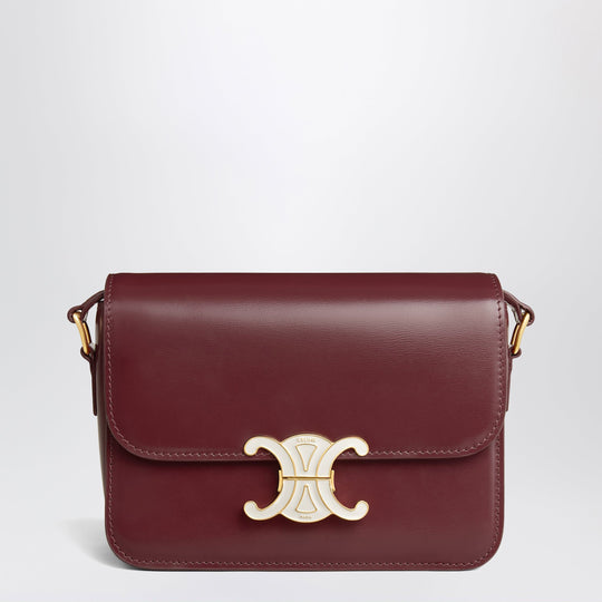 Teen Triomphe Bag In Shiny Calfskin Syrah