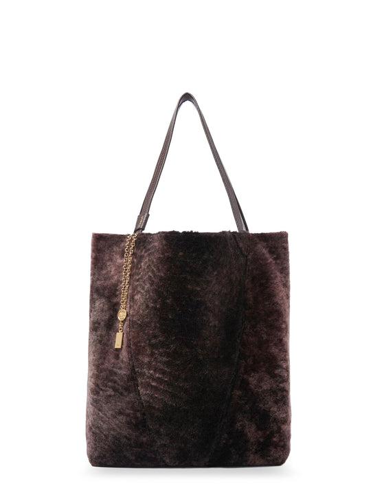 Spin Shearling Shoulder Bag