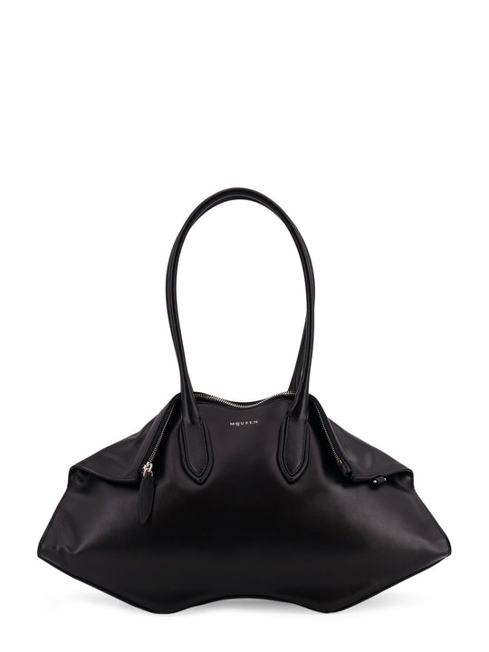 Manta Leather Shoulder Bag With All-Over Metal Details