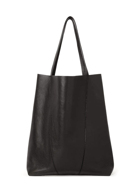 Spin Leather Shoulder Bag With Lettering Logo On The Front