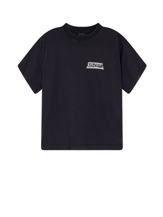 Used Effect Cotton T-Shirt